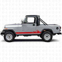 Adesivo Laterale in Vinile con Sottili Strisce Montane per Jeep CJ-8 Scrambler 1981-1986_3