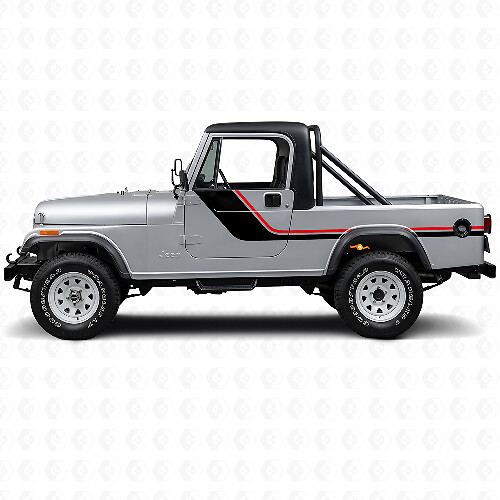Adesivo Vinile Laterale a Strisce Gemelle per Jeep CJ-8 Scrambler 1981-1986