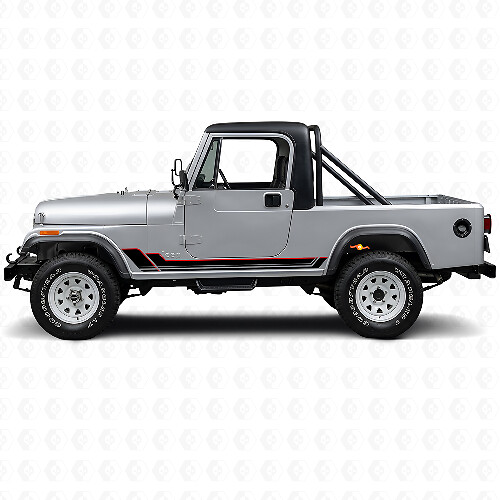 Adesivo in Vinile a Doppie Strisce per Sottoscocca Jeep CJ-8 Scrambler 1981-1986_1