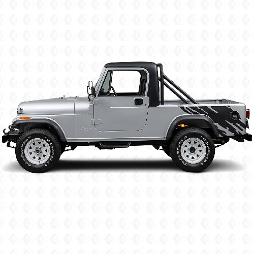 Adesivo in Vinile Laterale Posteriore a Motivo Spruzzi di Fango per Jeep CJ-8 Scrambler 1981-1986