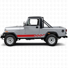 Adesivo Laterale in Vinile a Strisce a Scacchiera per Jeep CJ-8 Scrambler 1981-1986_3