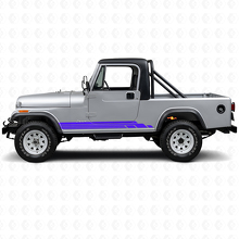 Kit di Adesivi Laterali a Strisce Curve in Vinile per Jeep CJ-8 Scrambler 1981-1986_2