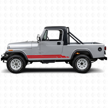 Kit di Adesivi Laterali a Strisce Curve in Vinile per Jeep CJ-8 Scrambler 1981-1986_3