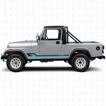 Adesivo vinilico a strisce laterali stile vintage per Jeep CJ-8 Scrambler 1981-1986_2