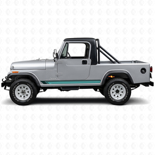 Strisce Laterali Vintage Diritte Adesivo in Vinile per Jeep CJ-8 Scrambler 1981-1986_2