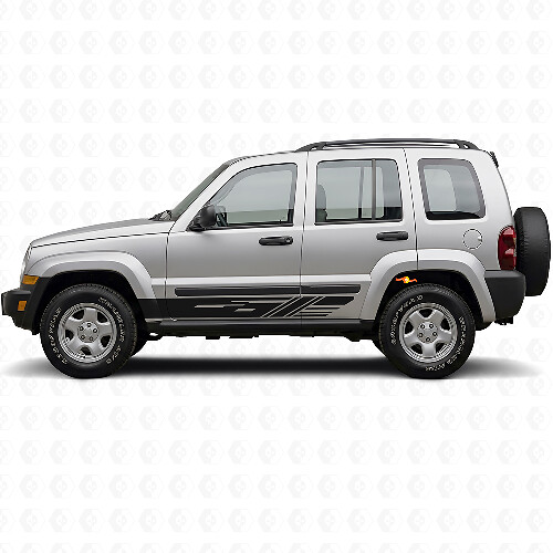 Kit di adesivi in vinile decorati per strisce laterali per Jeep Liberty 2002-2012