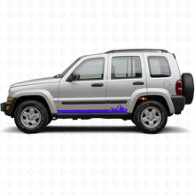 Adesivo Laterale in Vinile con Sottili Strisce Montane per Jeep Liberty 2002-2012_2