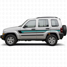 Adesivo Vinile a Strisce Triple per Porta Jeep Liberty 2002-2012_2