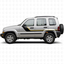 Adesivo laterale a strisce gemelle per Jeep Liberty 2002-2012_2