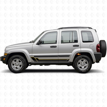 Adesivo in vinile a strisce gemelle per il battitacco Jeep Liberty 2002-2012_2