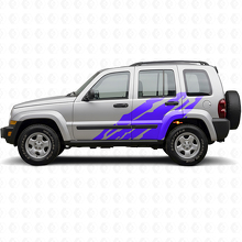 Adesivo in Vinile Grafica Schizzi di Fango Laterale per Jeep Liberty 2002-2012_2