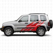 Adesivo in Vinile Grafica Schizzi di Fango Laterale per Jeep Liberty 2002-2012_3