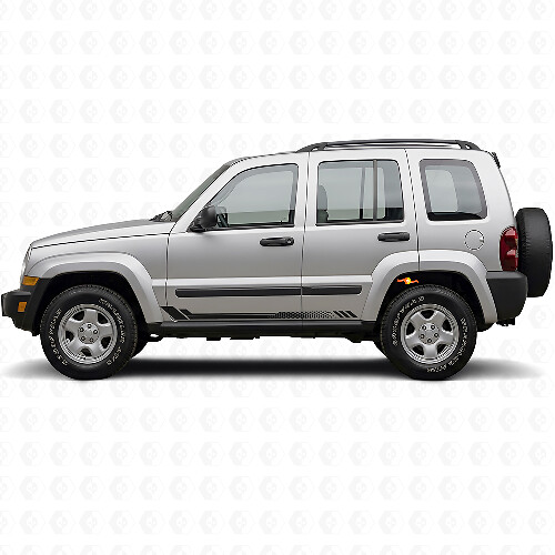 Adesivo Laterale in Vinile a Strisce a Nido d'Ape per Jeep Liberty 2002-2012