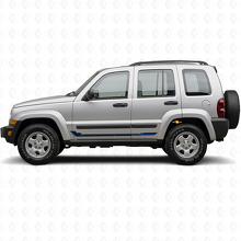 Adesivo in vinile a strisce laterali stile racing per Jeep Liberty 2002-2012_2