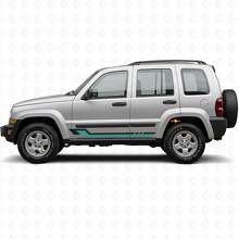 Adesivo in Vinile a Strisce Laterali Stile Vintage per Jeep Liberty 2002-2012_2