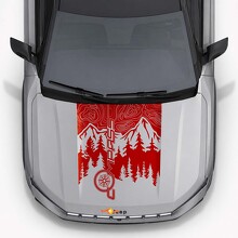 Adesivo in Vinile Stile Montagne per Cofano Jeep Compass 2026_3
