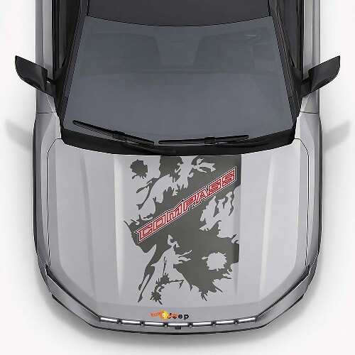 Adesivo in Vinile a Strisce Stile Spruzzo di Fango per Cofano Jeep Compass 2026