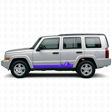 ADESIVO LATERALE VINILE CON STRETTE STRISCE SOTTILI A MONTAGNA PER JEEP COMMANDER 2006-2010_2