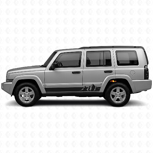 Adesivo laterale in vinile Strisce larghe Montagne per Jeep Commander 2006-2010