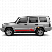 Adesivo laterale in vinile Strisce larghe Montagne per Jeep Commander 2006-2010_3
