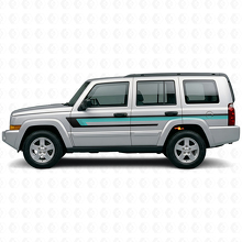 Adesivo in Vinile con Triple Strisce per Portiera Jeep Commander 2006-2010_2
