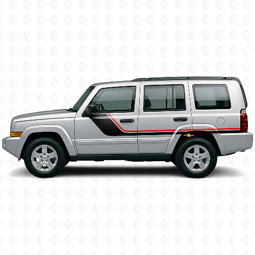 Adesivo Vinile Strisce Gemelle Laterali per Jeep Commander 2006-2010