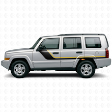 Adesivo Vinile Strisce Gemelle Laterali per Jeep Commander 2006-2010_2