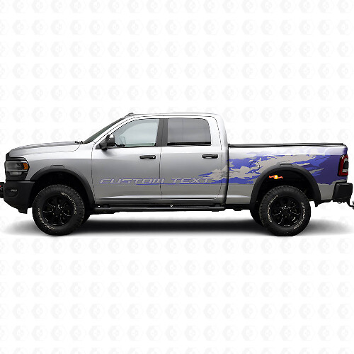 Kit personalizzato di adesivi in vinile laterali parafango per Dodge Ram 2013–2020_1