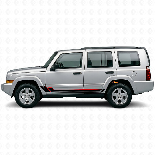 Adesivo in Vinile con Doppie Strisce per Minigonne Jeep Commander 2006-2010_1