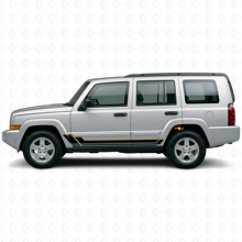 Adesivo in Vinile con Doppie Strisce per Minigonne Jeep Commander 2006-2010_2