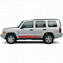 Adesivo laterale in vinile con strisce intrecciate per Jeep Commander 2006-2010_3