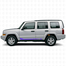Adesivo laterale in vinile a strisce a nido d'ape per Jeep Commander 2006-2010_2