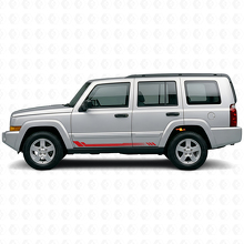 Adesivo laterale in vinile a strisce a nido d'ape per Jeep Commander 2006-2010_3