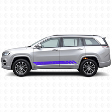 Adesivo Laterale in Vinile con Strisce Stile Topografico per Jeep Commander Meridian 2021+_2