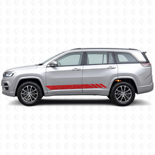 Adesivo Laterale in Vinile con Strisce Stile Topografico per Jeep Commander Meridian 2021+_3