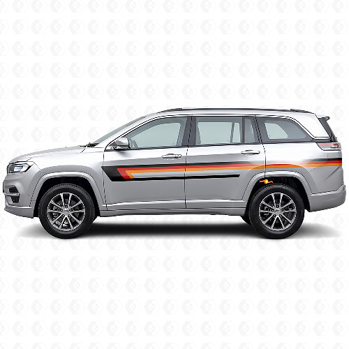 Adesivo Vinile Laterale a Tripla Striscia per Jeep Commander Meridian 2021+