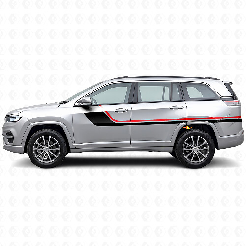 Adesivo Vinile Laterale a Strisce Gemelle per Jeep Commander Meridian 2021+_1