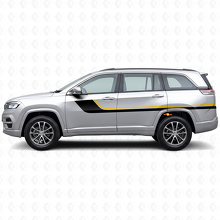 Adesivo Vinile Laterale a Strisce Gemelle per Jeep Commander Meridian 2021+_2
