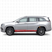 Adesivo Laterale in Vinile con Strisce Intrecciate per Jeep Commander Meridian 2021+_3