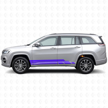 Kit Adesivi Laterali a Strisce Curve in Vinile per Jeep Commander Meridian 2021+_2