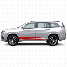 Kit Adesivi Laterali a Strisce Curve in Vinile per Jeep Commander Meridian 2021+_3