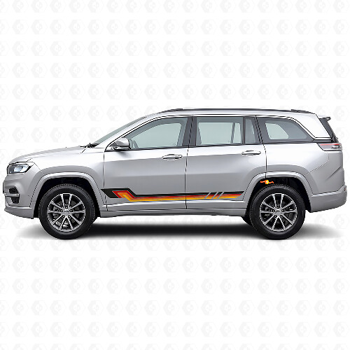 Adesivo in vinile con strisce laterali stile vintage per Jeep Commander Meridian 2021+