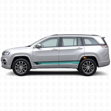 Adesivo laterale in vinile con strisce dritto vintage per Jeep Commander Meridian 2021+_2