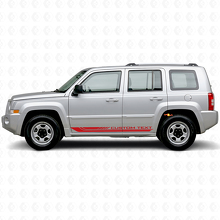 Adesivo in vinile con strisce laterali curve a scacchiera per Jeep Patriot 2007-2017_3