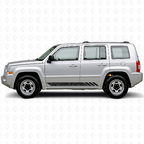 Adesivo Laterale in Vinile con Strisce Stile Topografico per Jeep Patriot 2007-2017