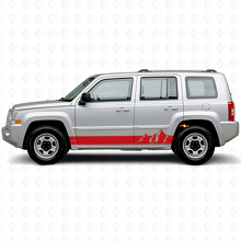 Adesivo laterale in vinile con ampie strisce a montagne per Jeep Patriot 2007-2017_3