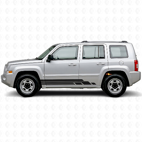 Kit Adesivi Laterali a Strisce Curvate per Jeep Patriot 2007-2017
