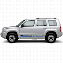 Adesivo in Vinile con Strisce Laterali a Scacchiera per Jeep Patriot 2007-2017_2