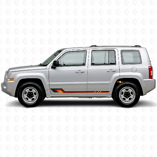 Adesivo in Vinile a Strisce Laterali Stile Vintage per Jeep Patriot 2007-2017