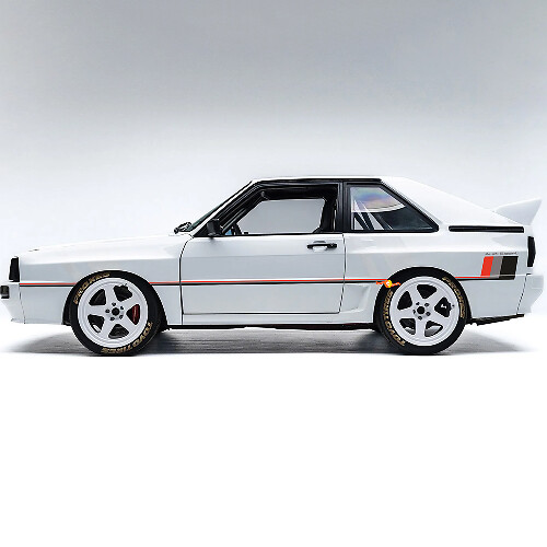 Adesivo in Vinile con Strisce Laterali Stile Vintage per Audi Quattro Coupé 1980